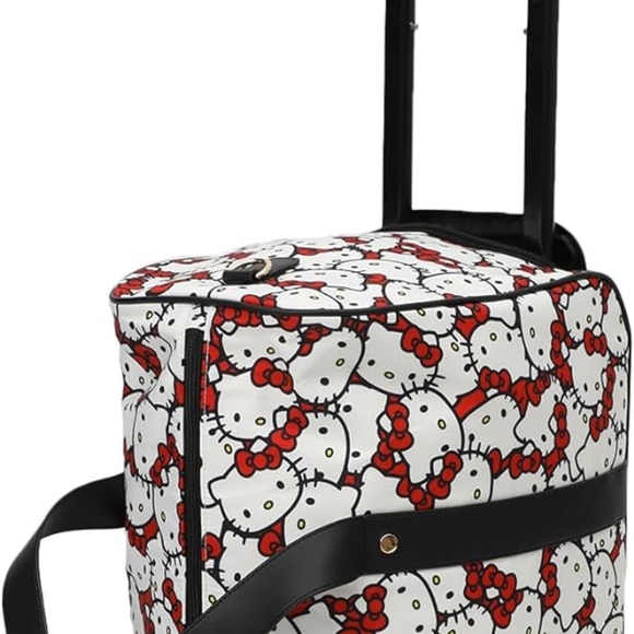 COPY - Hello Kitty Rolling Duffle Bag Travel Luggage With Wheels And Pull Handle - Picture 2 of 11